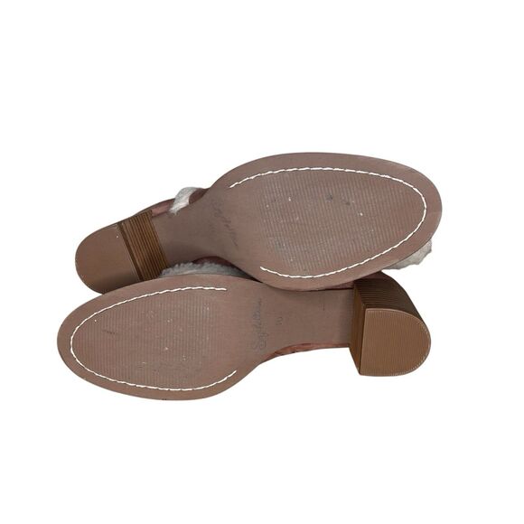 Seychelles Boots Size 10 Face To Face Shearling Cognac Suede Leather Knee High - Picture 4 of 6